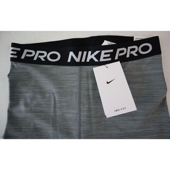 Nike Pro DA0481-084 Women's Sz S Gray Heather High Rise 7" Compression Shorts - Picture 5 of 11